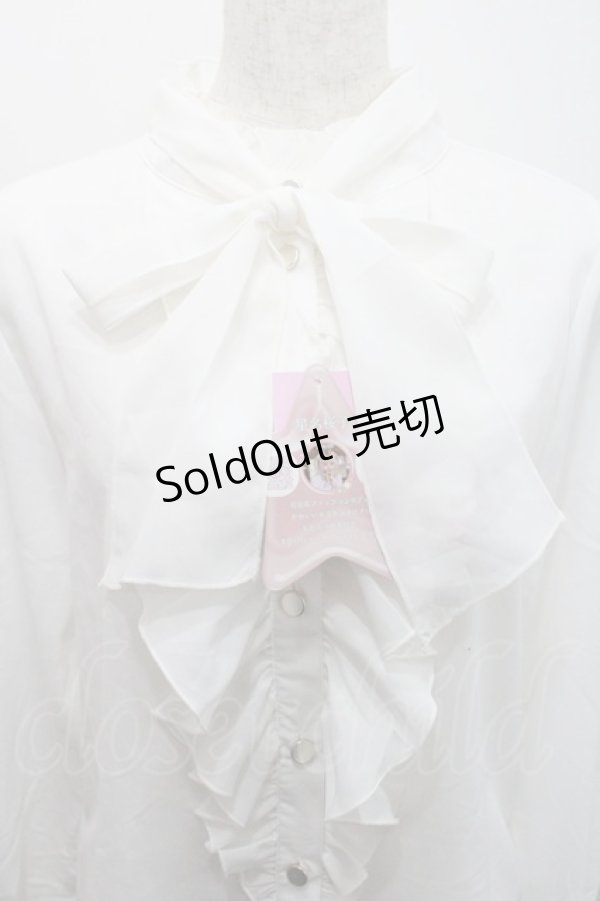 画像3: Virally / リボンタイブラウス S 白 I-26-01-29-002-EL-BL-SA-ZI (3)