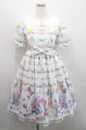 画像: Angelic Pretty / Happy Garlandワンピース  白 I-26-01-29-021-AP-OP-SA-ZI