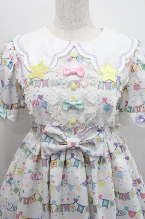 画像3: Angelic Pretty / Happy Garlandワンピース  白 I-26-01-29-021-AP-OP-SA-ZI (3)
