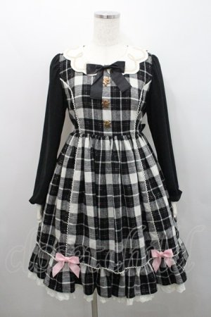 画像: Angelic Pretty / おめかしBearワンピース  黒 I-26-01-29-023-AP-OP-SA-ZI