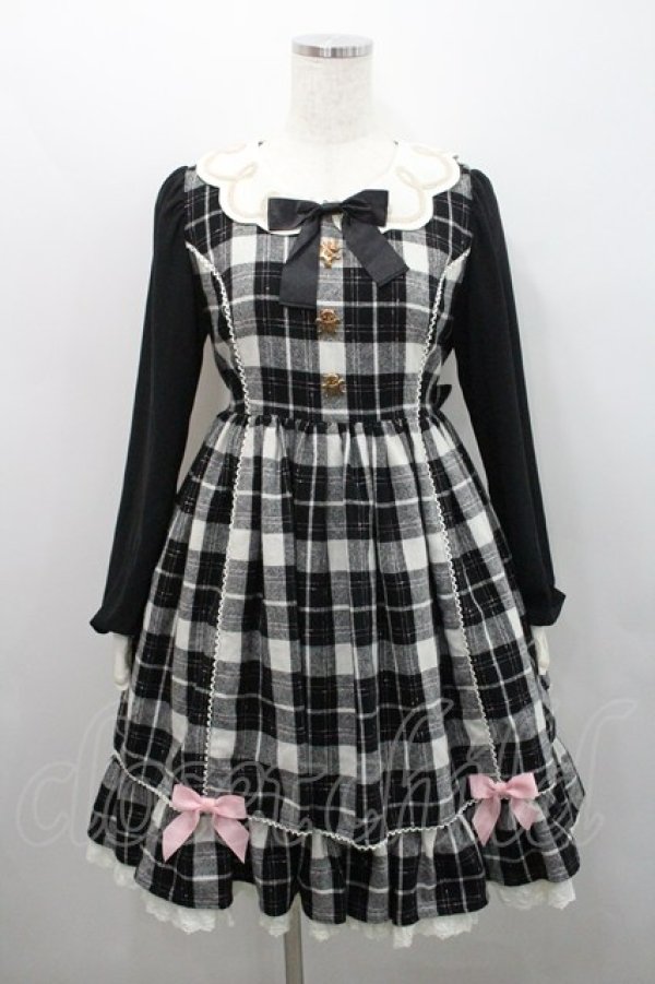 画像1: Angelic Pretty / おめかしBearワンピース  黒 I-26-01-29-023-AP-OP-SA-ZI (1)