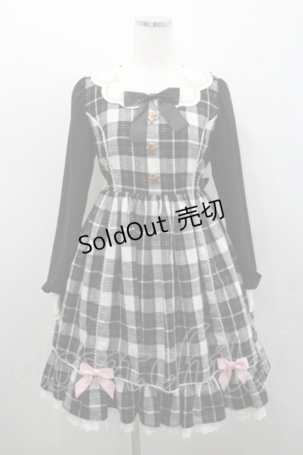 画像1: Angelic Pretty / おめかしBearワンピース  黒 I-26-01-29-023-AP-OP-SA-ZI (1)