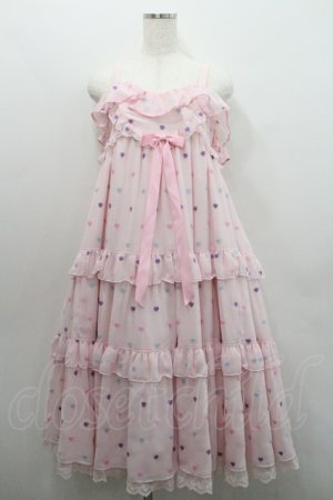 画像: Angelic Pretty / Candy Petit Heartジャンパースカート  ピンク I-26-01-29-025-AP-OP-TE-ZI