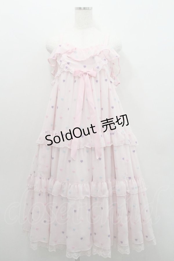 画像1: Angelic Pretty / Candy Petit Heartジャンパースカート  ピンク I-26-01-29-025-AP-OP-TE-ZI (1)