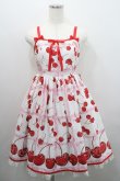 画像1: Angelic Pretty / Charming Cherryジャンパースカート  白Ｘピンク I-26-01-29-027-AP-OP-SA-ZI (1)