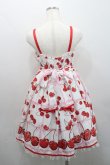 画像2: Angelic Pretty / Charming Cherryジャンパースカート  白Ｘピンク I-26-01-29-027-AP-OP-SA-ZI (2)