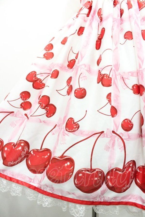 画像4: Angelic Pretty / Charming Cherryジャンパースカート  白Ｘピンク I-26-01-29-027-AP-OP-SA-ZI (4)