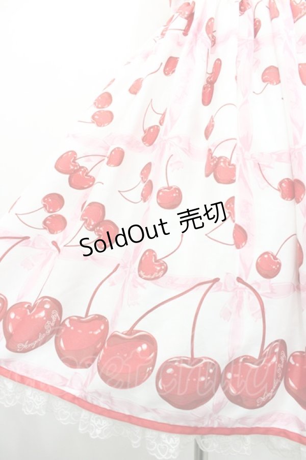 画像4: Angelic Pretty / Charming Cherryジャンパースカート  白Ｘピンク I-26-01-29-027-AP-OP-SA-ZI (4)