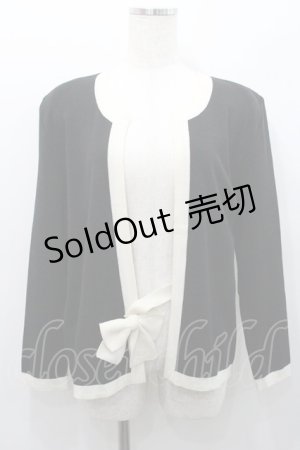 画像: INGEBORG / 縁どりボレロカーディガン  ブラック I-26-01-31-025-LO-TO-SA-ZI