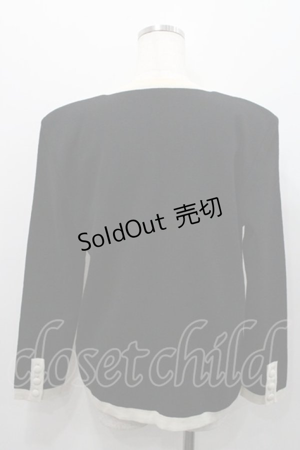 画像2: INGEBORG / 縁どりボレロカーディガン  ブラック I-26-01-31-025-LO-TO-SA-ZI (2)