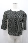 画像1: INGEBORG / 水玉五分袖カットソーカーディガン  ブラック I-26-01-31-026-LO-TO-SA-ZI (1)