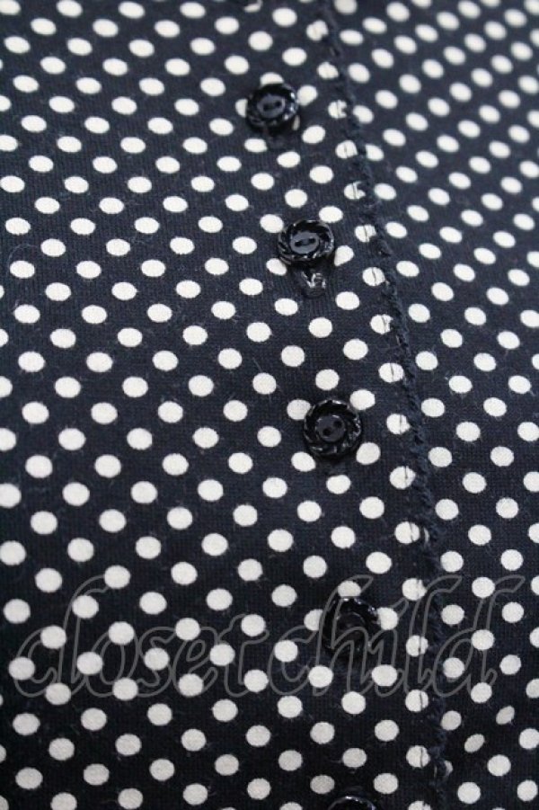 画像3: INGEBORG / 水玉五分袖カットソーカーディガン  ブラック I-26-01-31-026-LO-TO-SA-ZI (3)