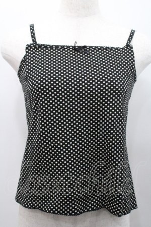 画像: INGEBORG / 水玉キャミソール  ブラック I-26-01-31-027-LO-TO-SA-ZI