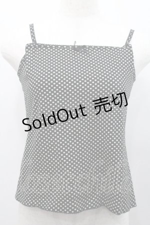 画像: INGEBORG / 水玉キャミソール  ブラック I-26-01-31-027-LO-TO-SA-ZI