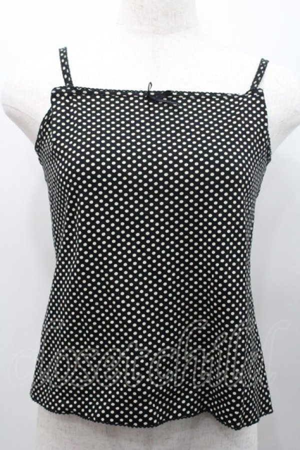 画像1: INGEBORG / 水玉キャミソール  ブラック I-26-01-31-027-LO-TO-SA-ZI (1)