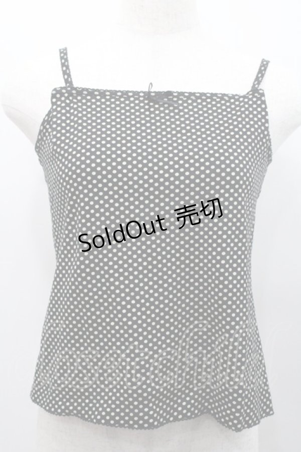 画像1: INGEBORG / 水玉キャミソール  ブラック I-26-01-31-027-LO-TO-SA-ZI (1)