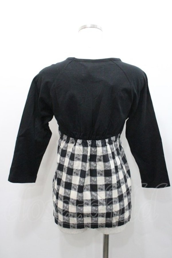 画像2: PINK HOUSE / チェリー柄切替トップス L ブラック I-26-01-31-028-LO-TO-SA-ZI (2)