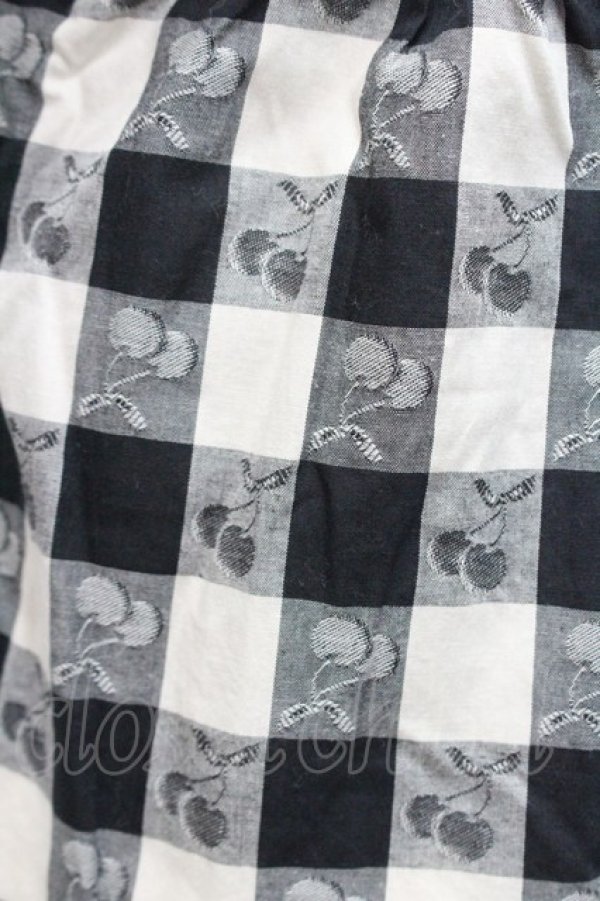 画像3: PINK HOUSE / チェリー柄切替トップス L ブラック I-26-01-31-028-LO-TO-SA-ZI (3)