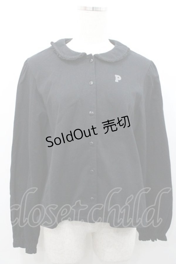 画像1: PINK HOUSE / 襟付きカットソーカーディガン  ブラック I-26-01-31-029-LO-TO-SA-ZI (1)