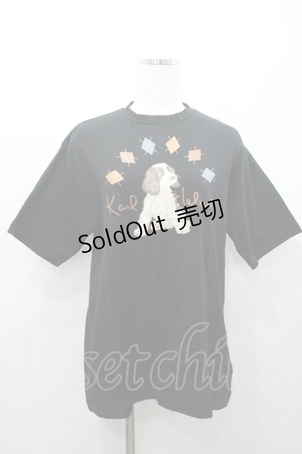 画像1: Karl Helmut / アーガイル&犬pt半袖Tシャツ M ブラック I-26-01-31-033-EL-TS-SA-ZI (1)