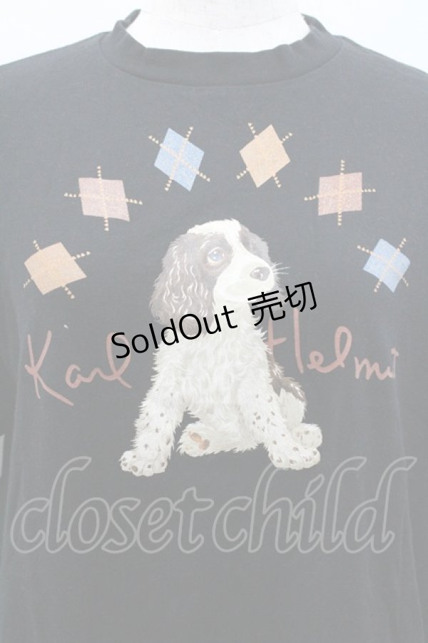 画像5: Karl Helmut / アーガイル&犬pt半袖Tシャツ M ブラック I-26-01-31-033-EL-TS-SA-ZI (5)