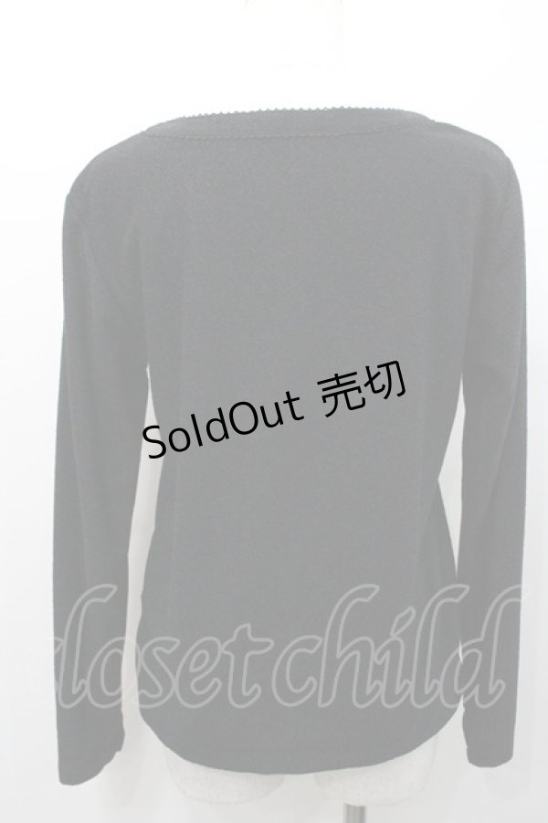 画像2: INGEBORG / 胸元リボン長袖トップス  ブラック I-26-01-31-034-LO-TO-SA-ZI (2)