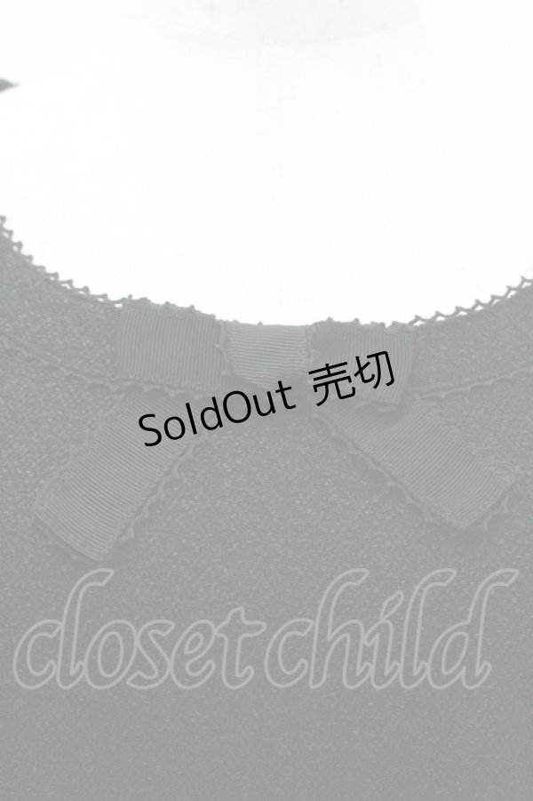 画像3: INGEBORG / 胸元リボン長袖トップス  ブラック I-26-01-31-034-LO-TO-SA-ZI (3)