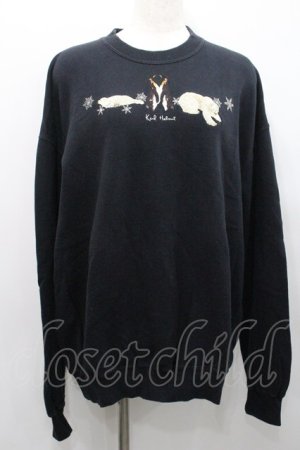 画像: Karl Helmut / 白くまペンギンアザラシ刺繍プルオーバー L ブラック I-26-01-31-038-EL-TO-SA-ZI