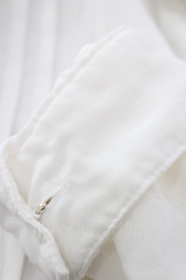 画像5: axes femme / メロディ刺繍ケープ袖ブラウス M 白 I-26-01-31-004-AX-BL-SA-ZI (5)