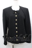 画像1: INGEBORG / ツイード調金ボタンジャケット M ブラック I-26-01-31-041-LO-JA-SA-ZI (1)