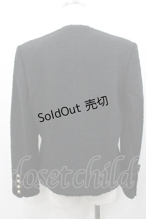 画像2: INGEBORG / ツイード調金ボタンジャケット M ブラック I-26-01-31-041-LO-JA-SA-ZI (2)