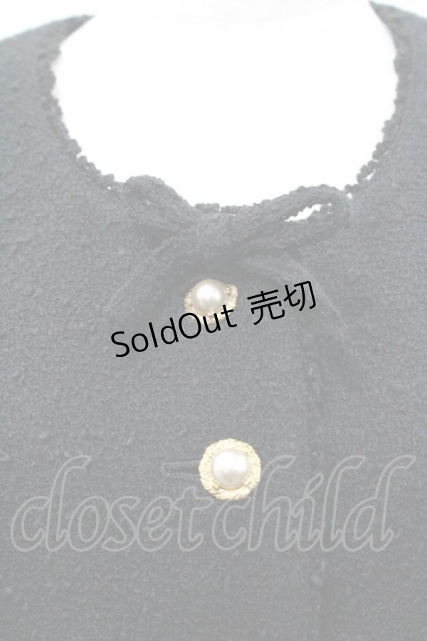 画像3: INGEBORG / ツイード調金ボタンジャケット M ブラック I-26-01-31-041-LO-JA-SA-ZI (3)