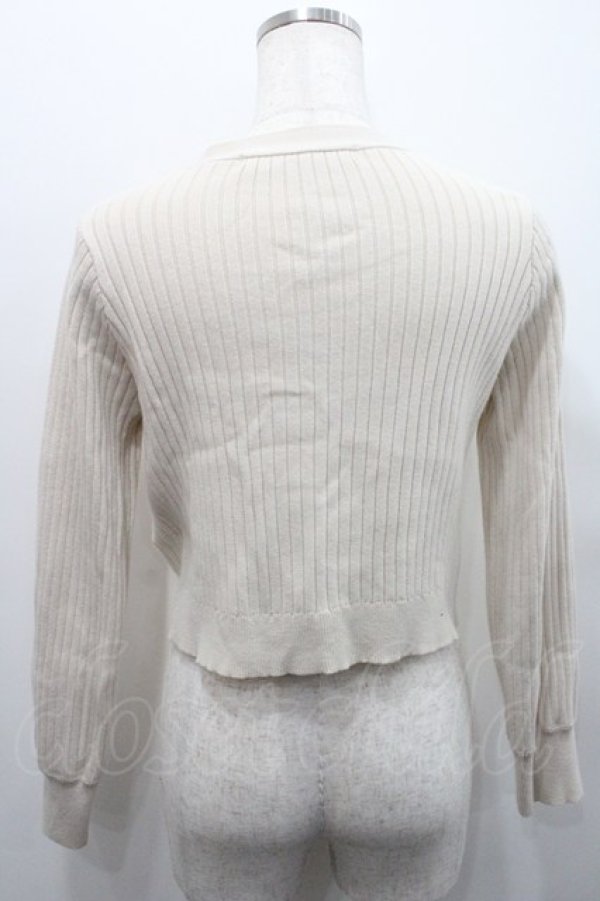 画像2: an another angelus / カリグラフィーローズプリント釦カーディガン  ベージュ I-26-01-31-044-CA-TO-SA-ZI (2)