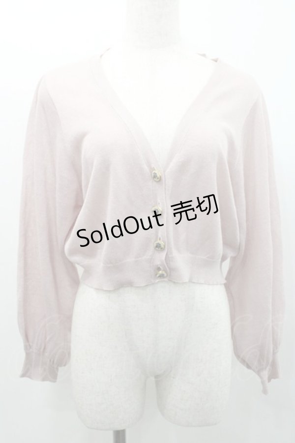 画像1: an another angelus / スミレプリント釦シアーニットカーディガン  ピンク I-26-01-31-006-CA-TO-SA-ZI (1)