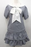 画像1: Fi.n.t / ローウエストセーラーチェックシャツワンピース  黒Ｘ白 I-26-01-31-051-CA-OP-SA-ZI (1)