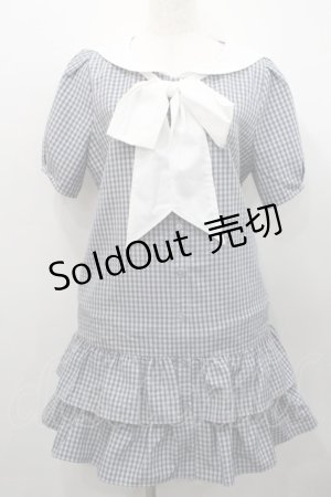画像: Fi.n.t / ローウエストセーラーチェックシャツワンピース  黒Ｘ白 I-26-01-31-051-CA-OP-SA-ZI