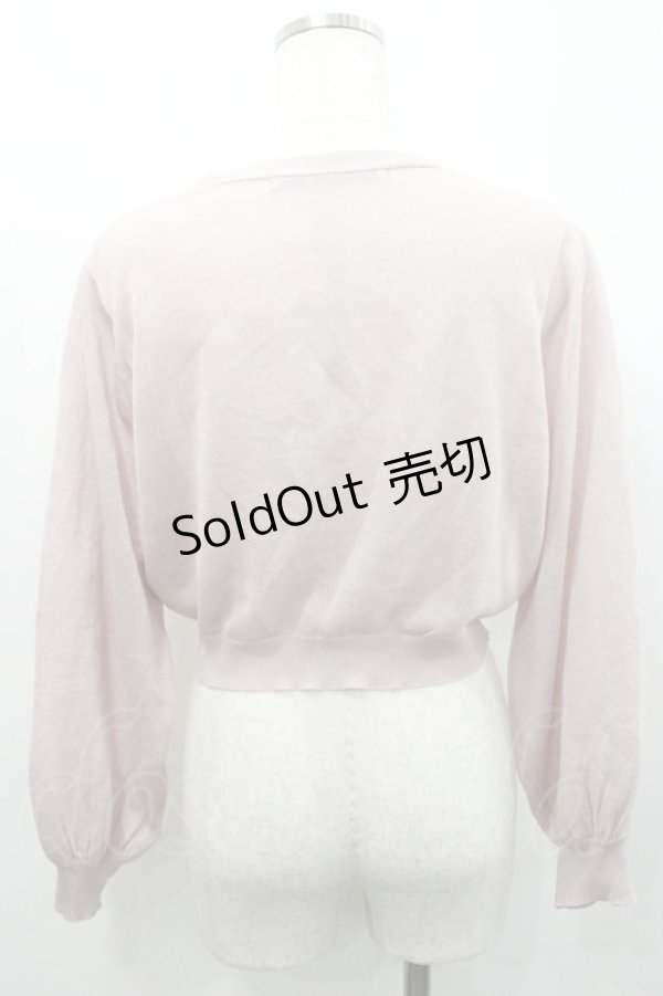 画像2: an another angelus / スミレプリント釦シアーニットカーディガン  ピンク I-26-01-31-006-CA-TO-SA-ZI (2)