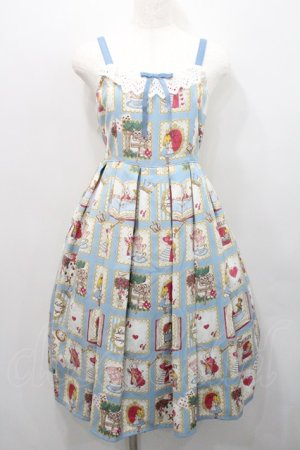 画像: Shirley Temple / アリス絵本プリントジャンパースカート（Ladies） 154~162 サックス I-26-01-31-053-ET-OP-SA-ZI