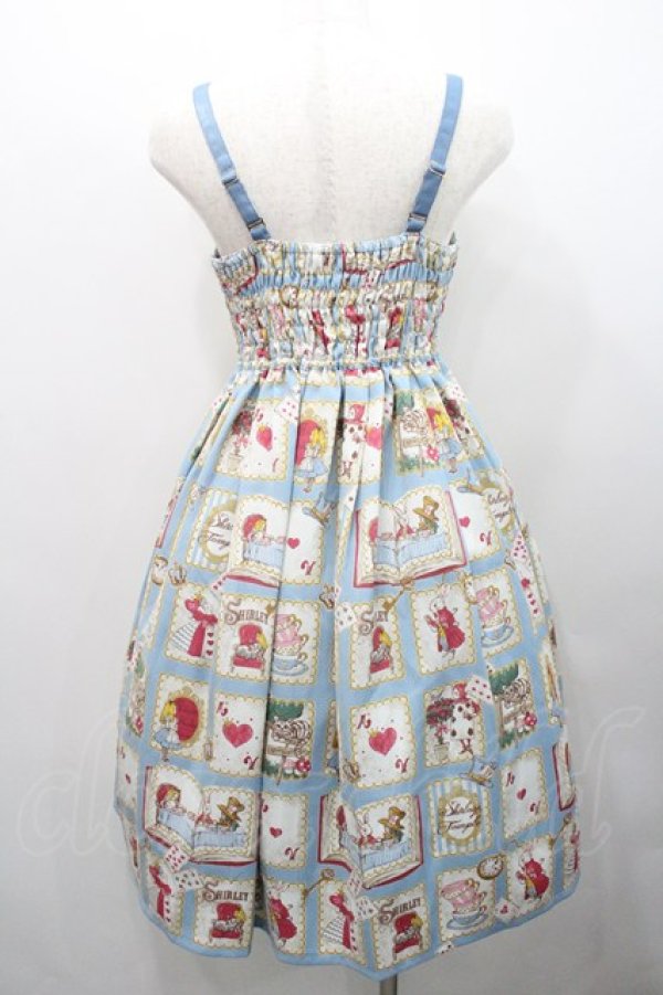 画像2: Shirley Temple / アリス絵本プリントジャンパースカート（Ladies） 154~162 サックス I-26-01-31-053-ET-OP-SA-ZI (2)