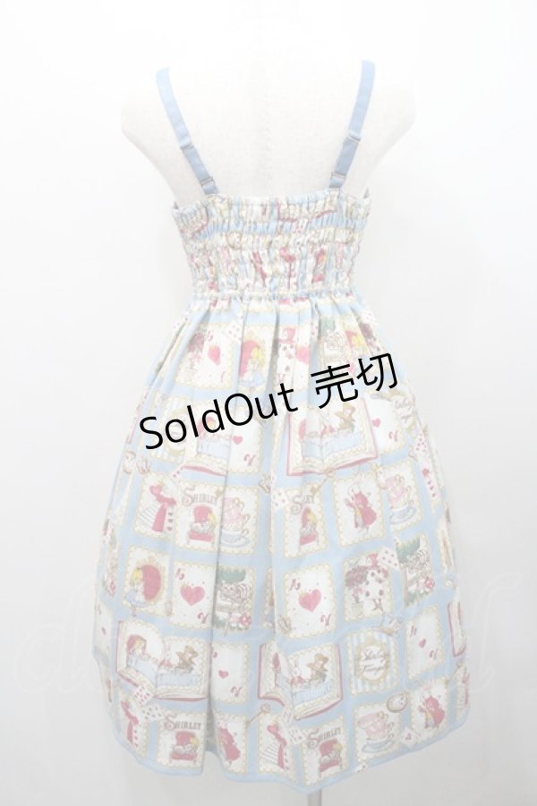 画像2: Shirley Temple / アリス絵本プリントジャンパースカート（Ladies） 154~162 サックス I-26-01-31-053-ET-OP-SA-ZI (2)