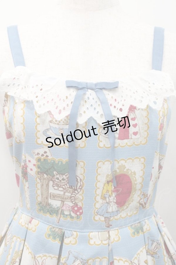 画像3: Shirley Temple / アリス絵本プリントジャンパースカート（Ladies） 154~162 サックス I-26-01-31-053-ET-OP-SA-ZI (3)