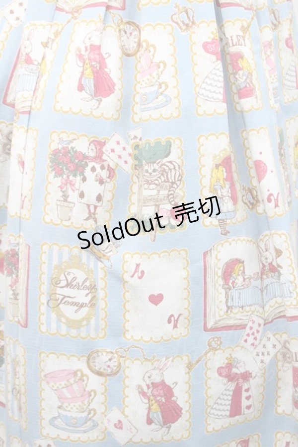 画像4: Shirley Temple / アリス絵本プリントジャンパースカート（Ladies） 154~162 サックス I-26-01-31-053-ET-OP-SA-ZI (4)