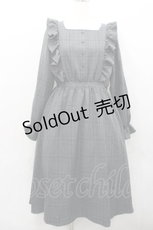 画像: m petit by misako / チェック長袖ワンピース M グレーチェック I-26-01-31-054-LO-OP-SA-ZI