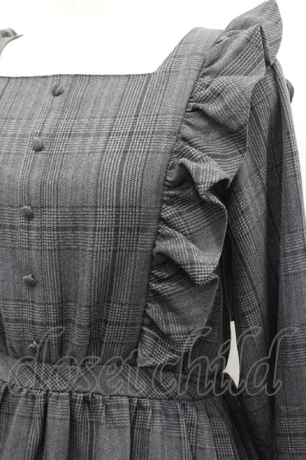 画像3: m petit by misako / チェック長袖ワンピース M グレーチェック I-26-01-31-054-LO-OP-SA-ZI (3)