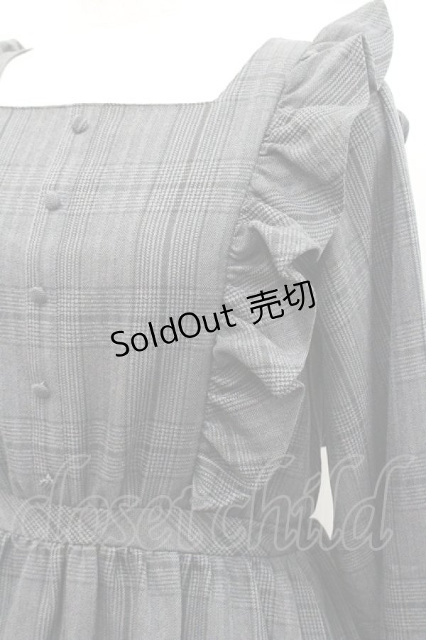 画像3: m petit by misako / チェック長袖ワンピース M グレーチェック I-26-01-31-054-LO-OP-SA-ZI (3)