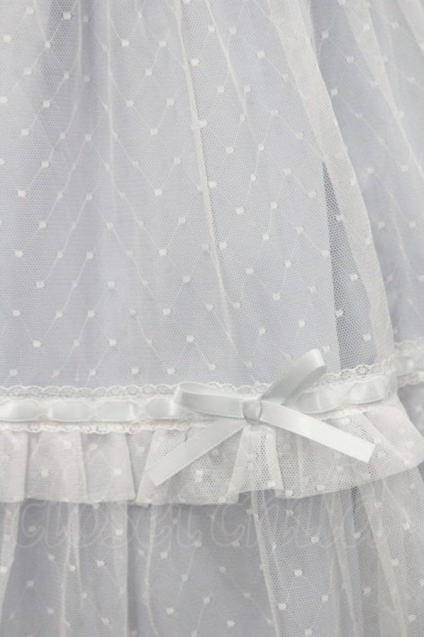 画像4: Honey Cinnamon / チュール重ねロングジャンパースカート  サックスＸ白 I-26-01-31-055-LO-OP-SA-ZI (4)