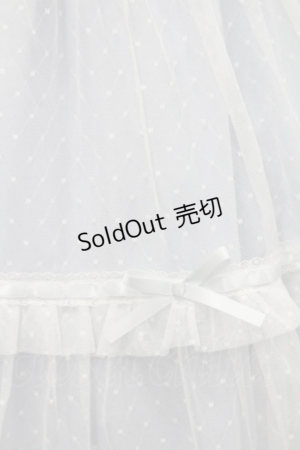 画像4: Honey Cinnamon / チュール重ねロングジャンパースカート  サックスＸ白 I-26-01-31-055-LO-OP-SA-ZI (4)