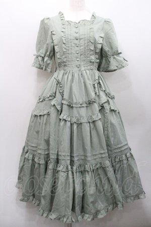画像: Chalmiere / フリルロングワンピース M グリーン I-26-01-31-056-0-OP-SA-ZI