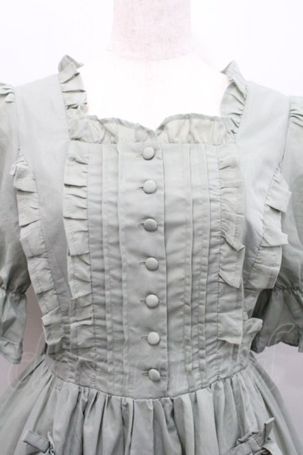 画像3: Chalmiere / フリルロングワンピース M グリーン I-26-01-31-056-0-OP-SA-ZI (3)