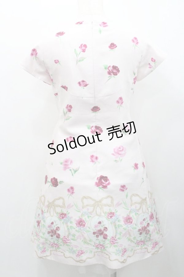 画像2: JESUS DIAMANTE / フレンチドールワンピ  オーナメントリボン柄オフ白 I-26-01-31-058-JE-OP-SA-ZI (2)